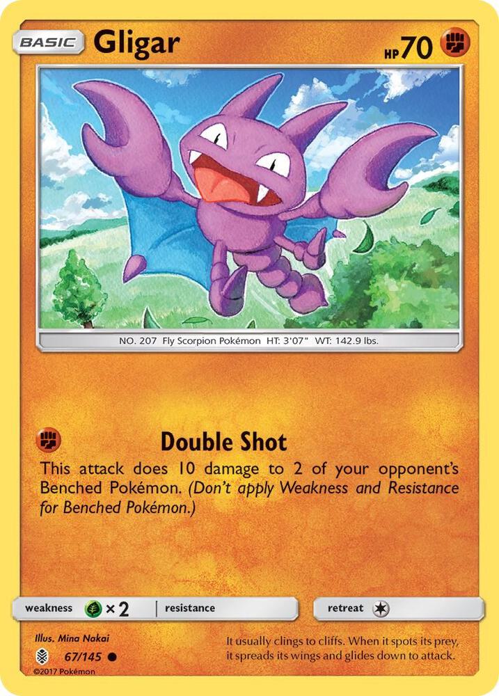 Gligar 67/145 card from SM - Guardians Rising