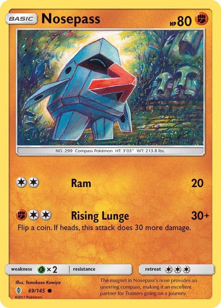 Nosepass 69/145 card from SM - Guardians Rising