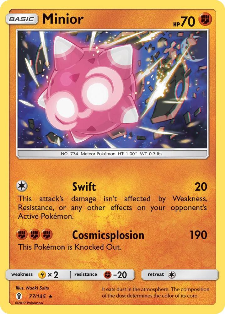 Minior 77/145 card from SM - Guardians Rising