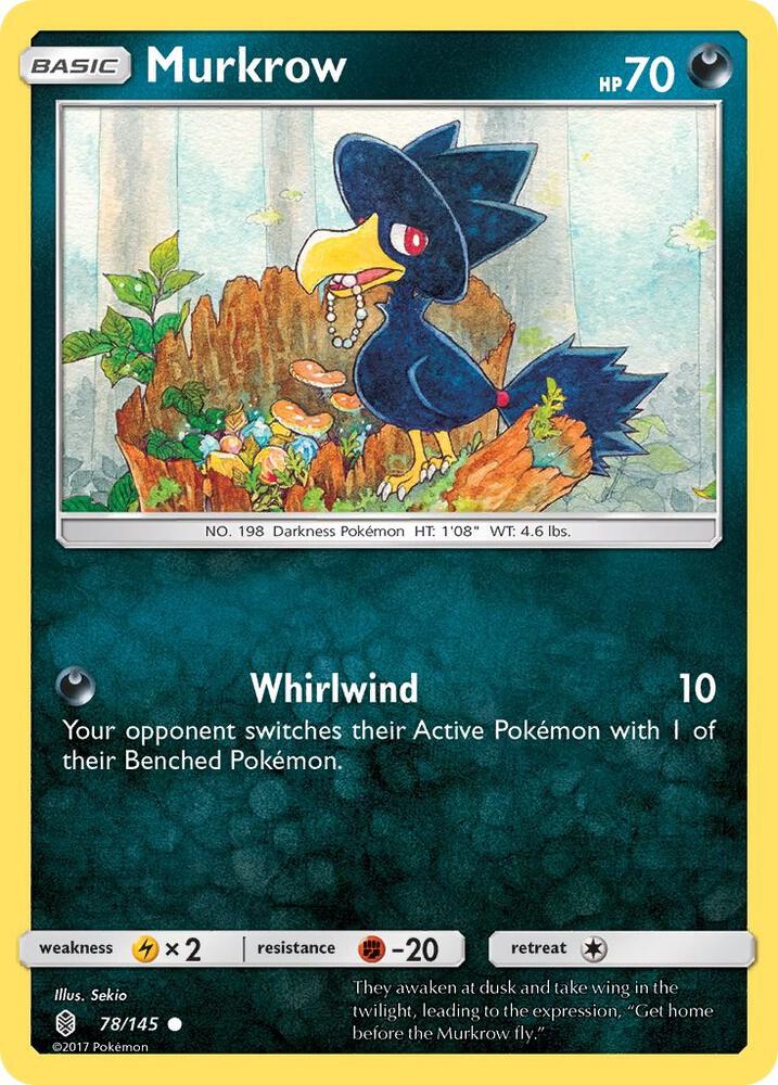 Murkrow 78/145 card from SM - Guardians Rising
