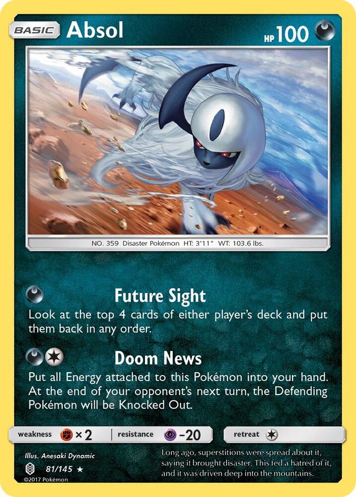 Absol 81/145 card from SM - Guardians Rising