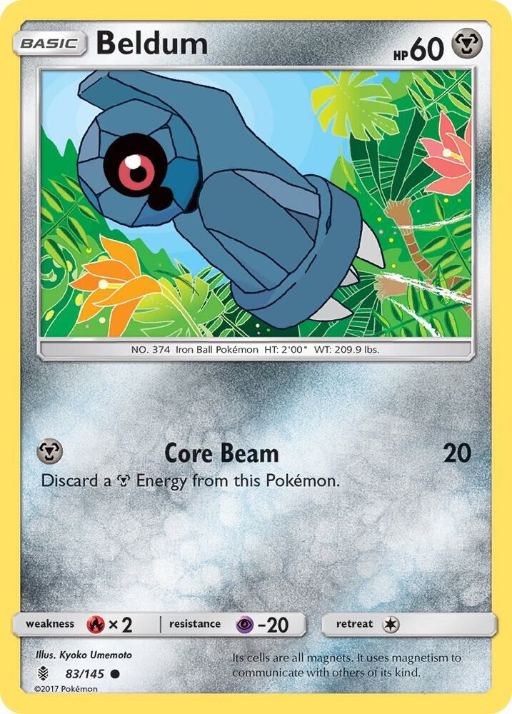 Beldum 83/145 card from SM - Guardians Rising