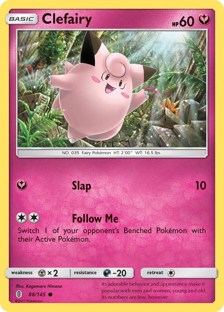Clefairy 88/145 card from SM - Guardians Rising