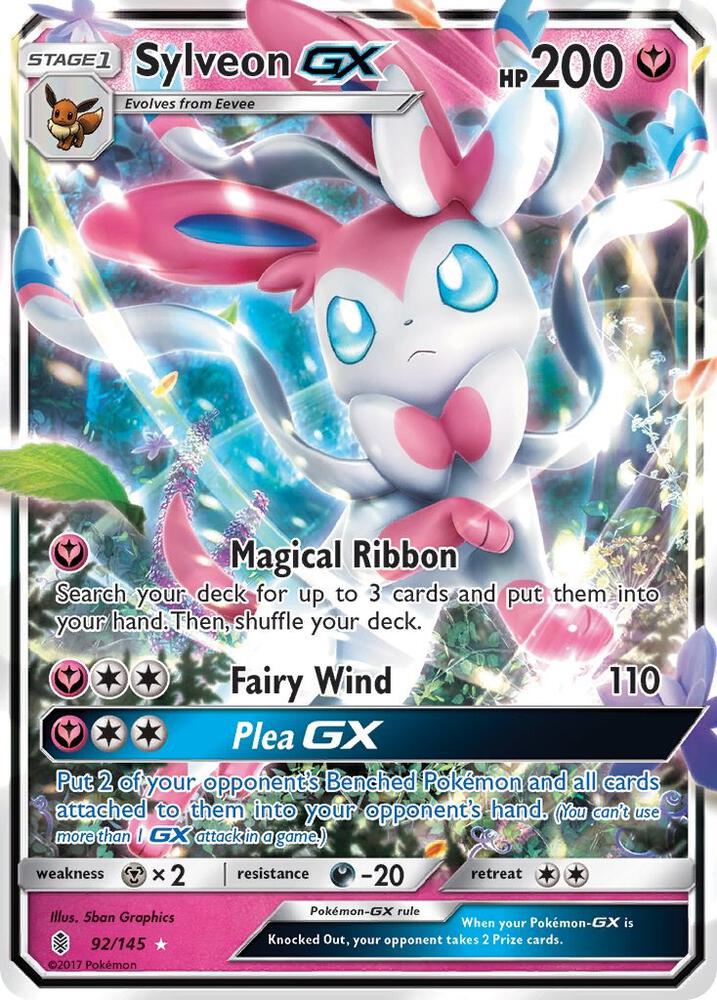 Sylveon GX 92/145 card from SM - Guardians Rising