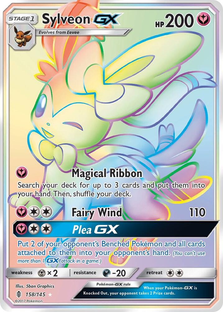 Sylveon GX (Secret) 158/145 card from SM - Guardians Rising