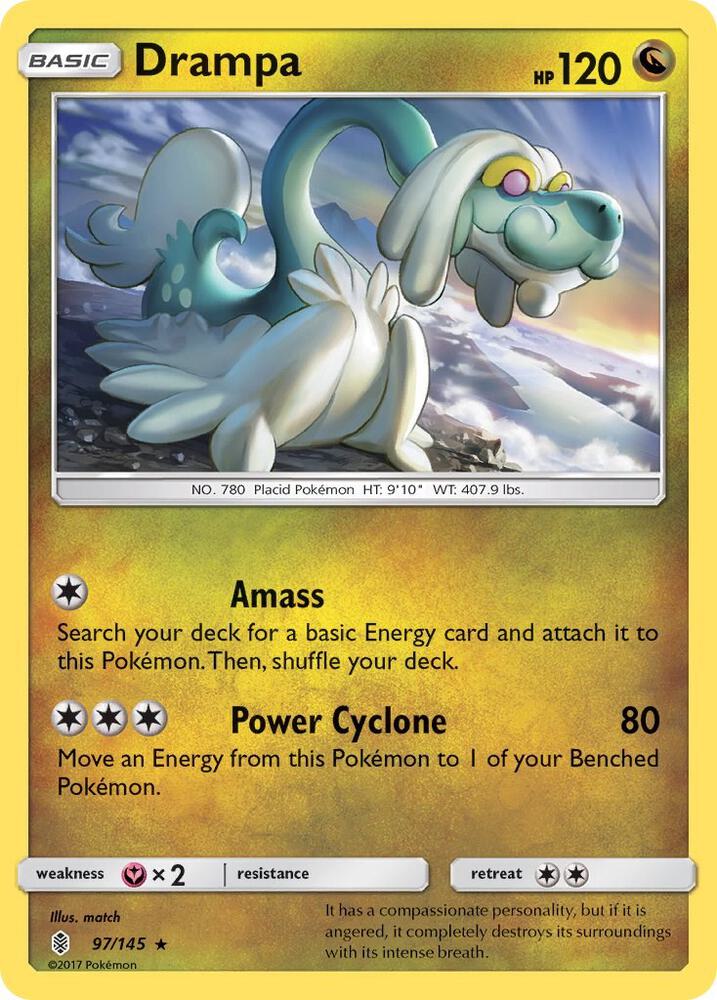 Drampa 97/145 card from SM - Guardians Rising