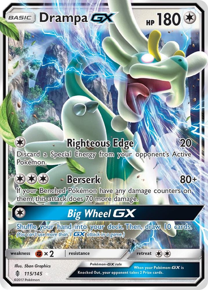 Drampa GX 115/145 card from SM - Guardians Rising