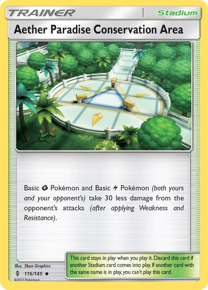 Aether Paradise Conservation Area 116/145 card from SM - Guardians Rising