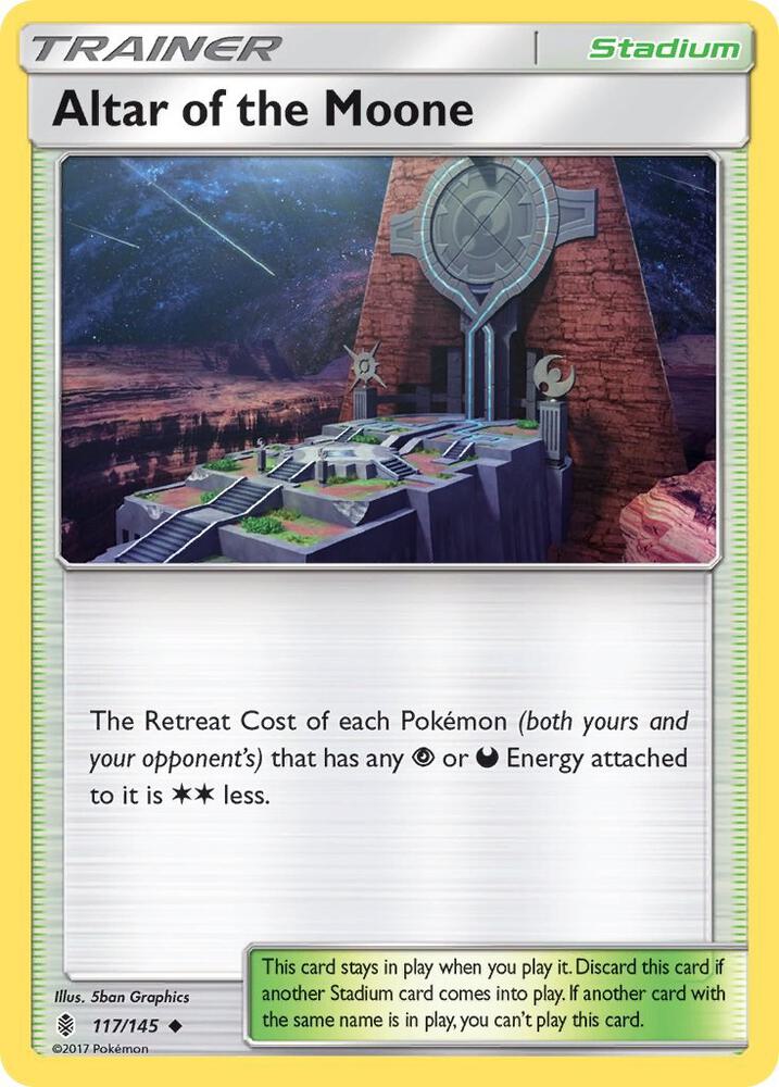 Altar of the Moone 117/145 card from SM - Guardians Rising