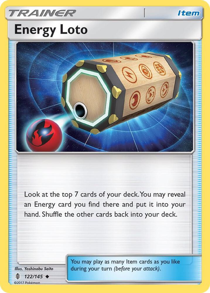 Energy Loto 122/145 card from SM - Guardians Rising