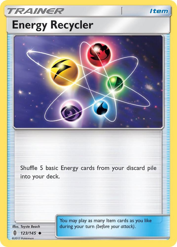 Energy Recycler 123/145 card from SM - Guardians Rising