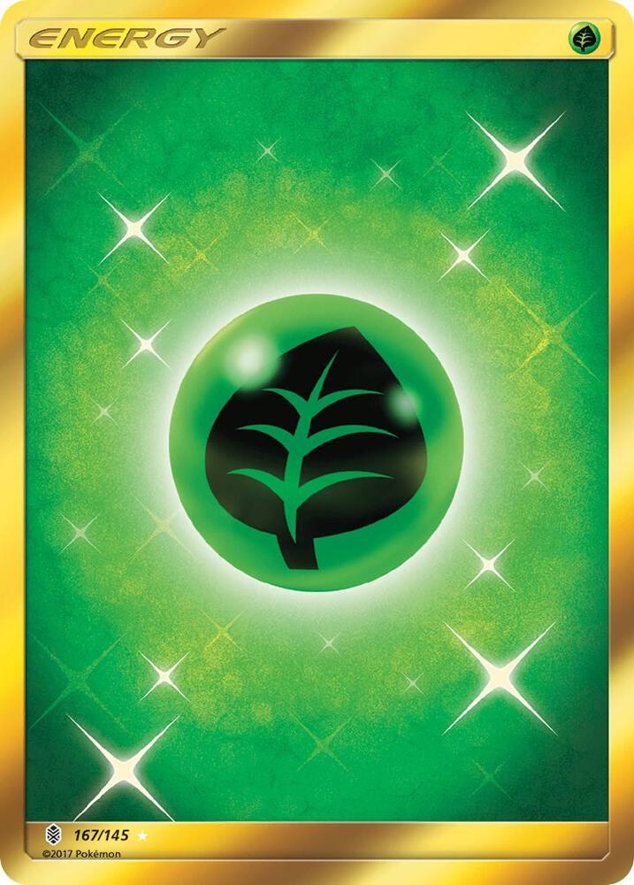 Grass Energy (Secret) 167/145 card from SM - Guardians Rising