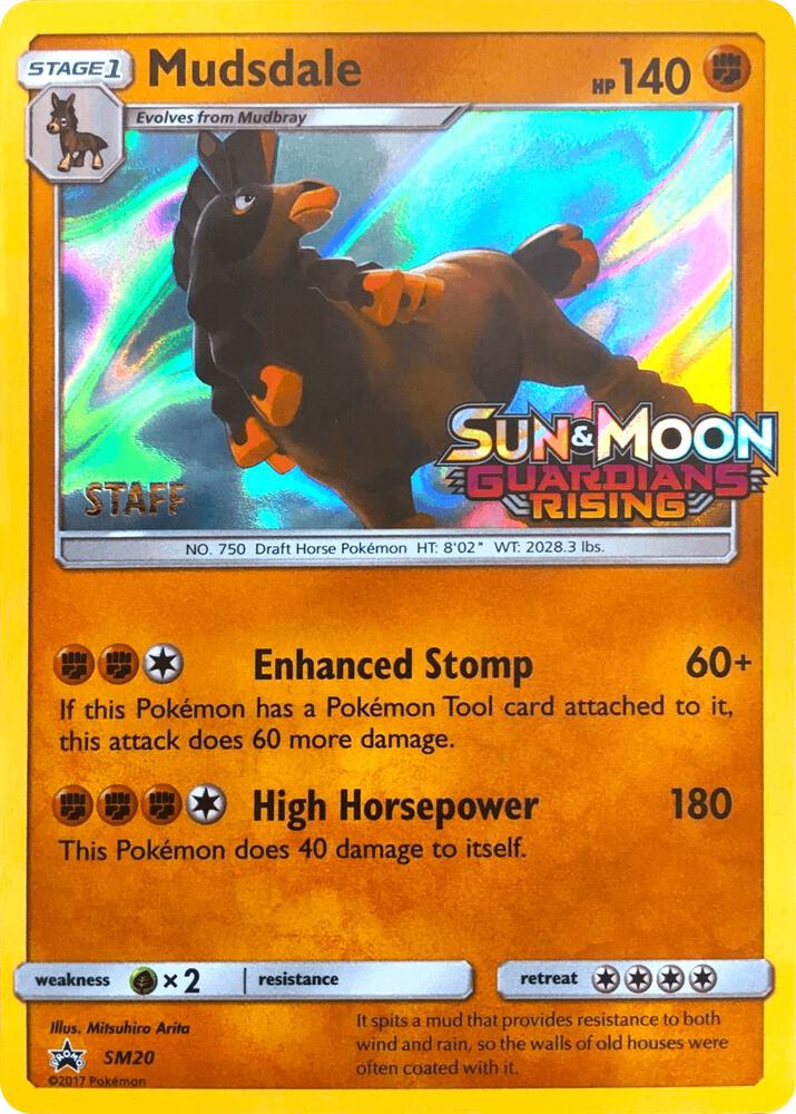 Mudsdale (Prerelease) [Staff] SM20 card from SM Promos