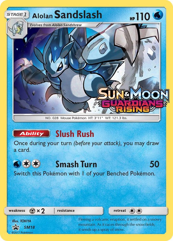 Alolan Sandslash (Prerelease) SM18 card from SM Promos