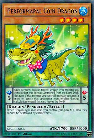Performapal Coin Dragon MACR-EN005 card from Maximum Crisis