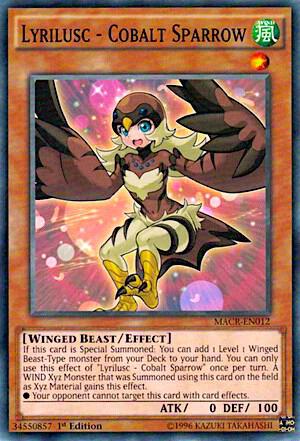 Lyrilusc - Cobalt Sparrow MACR-EN012 card from Maximum Crisis