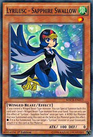 Lyrilusc - Sapphire Swallow MACR-EN013 card from Maximum Crisis