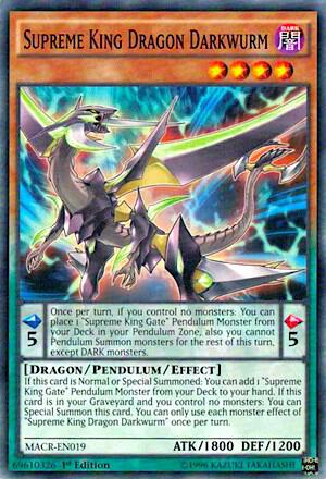 Supreme King Dragon Darkwurm MACR-EN019 card from Maximum Crisis