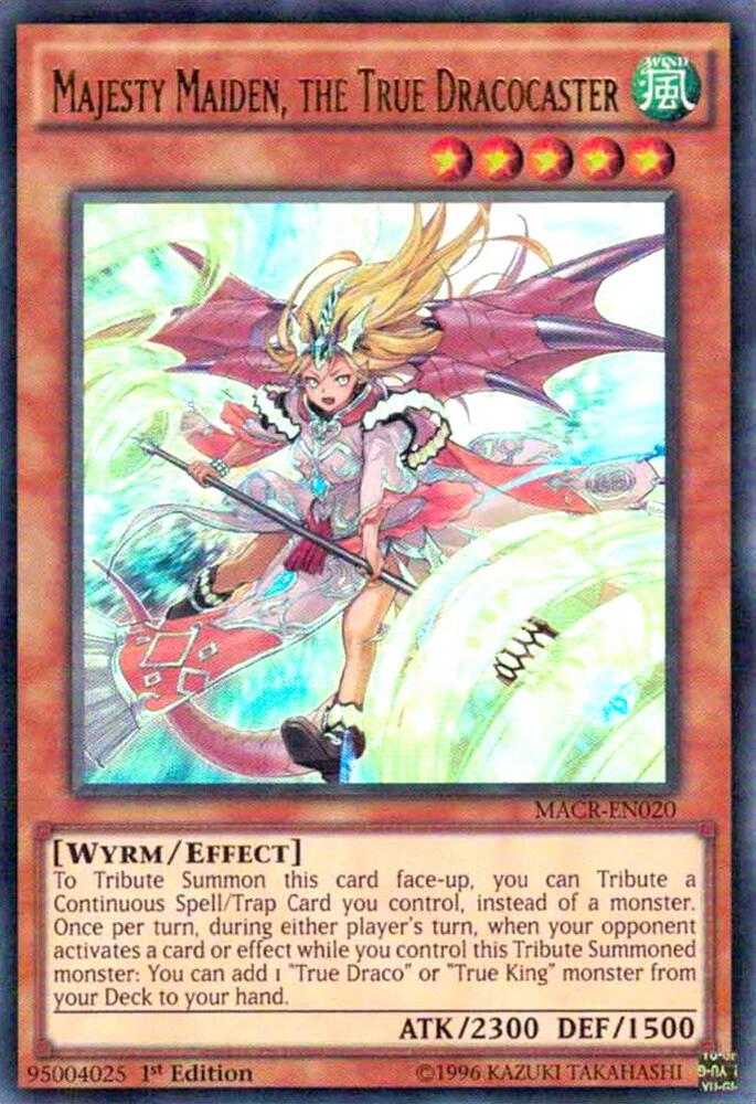 Majesty Maiden, the True Dracocaster MACR-EN020 card from Maximum Crisis