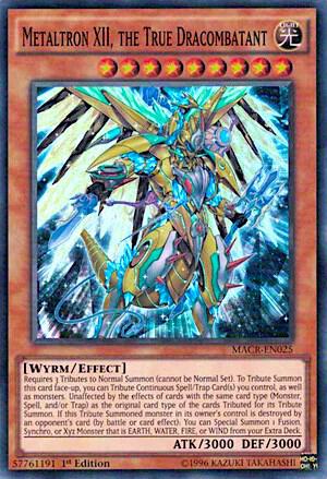 Metaltron XII, the True Dracombatant MACR-EN025 card from Maximum Crisis
