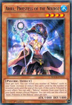 Ariel, Priestess of the Nekroz MACR-EN031 card from Maximum Crisis