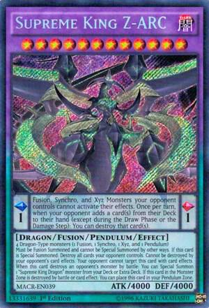 Supreme King Z-ARC MACR-EN039 card from Maximum Crisis