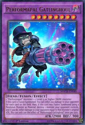 Performapal Gatlinghoul MACR-EN040 card from Maximum Crisis
