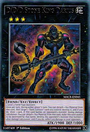 D/D/D Stone King Darius MACR-EN045 card from Maximum Crisis