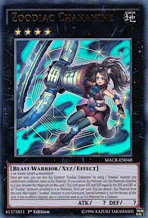 Zoodiac Chakanine MACR-EN048 card from Maximum Crisis