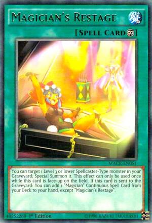 Magician's Restage MACR-EN051 card from Maximum Crisis