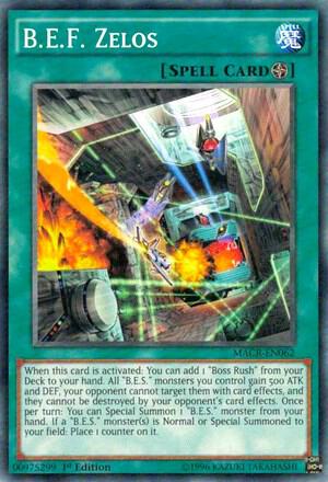 B.E.F. Zelos MACR-EN062 card from Maximum Crisis