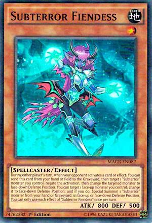 Subterror Fiendess MACR-EN082 card from Maximum Crisis