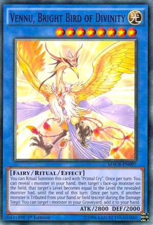 Vennu, Bright Bird of Divinity MACR-EN097 card from Maximum Crisis