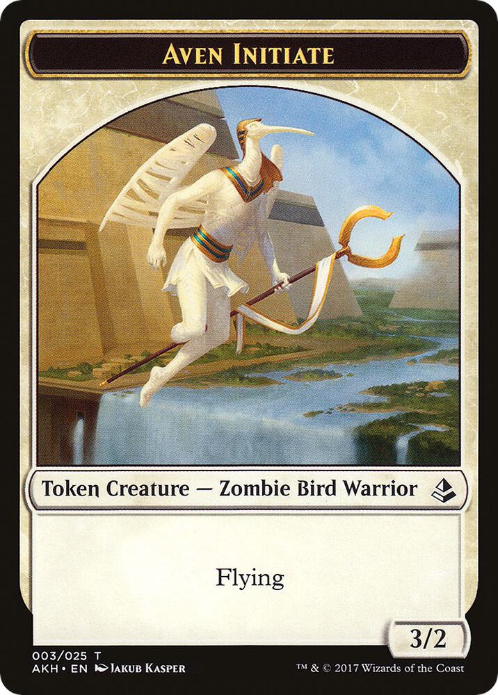 Aven Initiate // Snake Double-Sided Token 3 // 23 card from Amonkhet