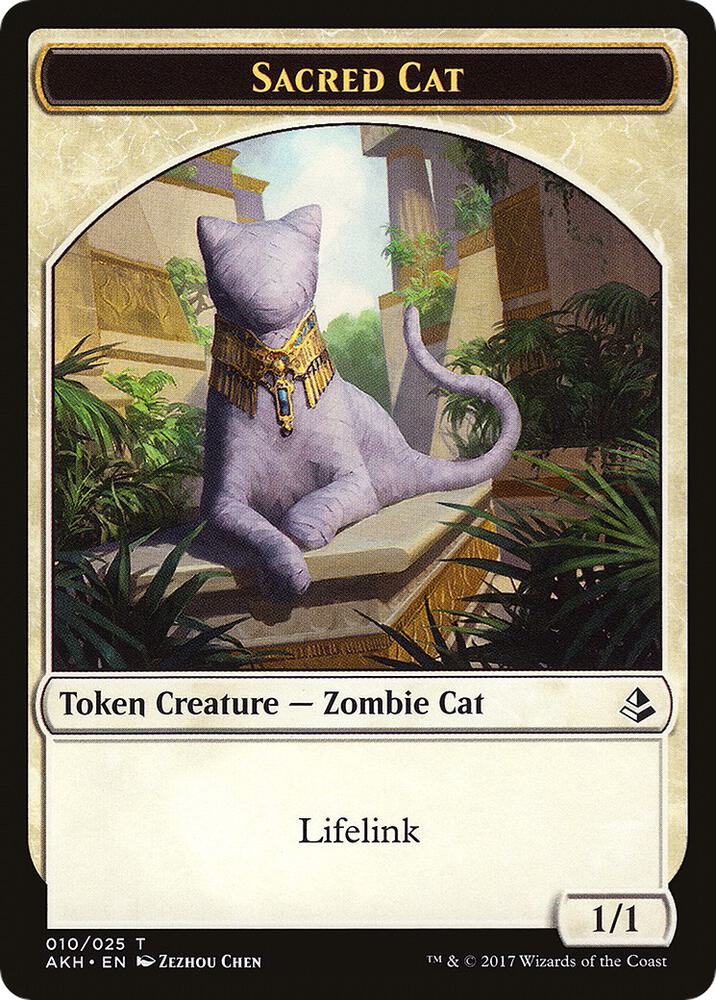 Sacred Cat // Insect Double-Sided Token 10 // 19 card from Amonkhet