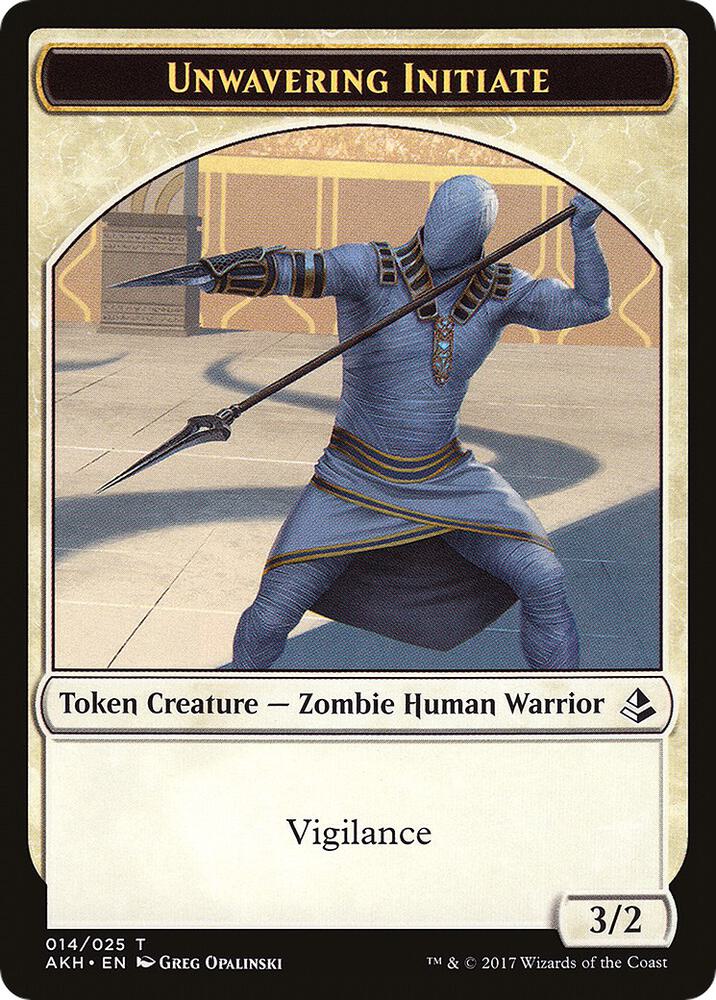 Unwavering Initiate // Wurm Double-Sided Token 14 // 24 card from Amonkhet