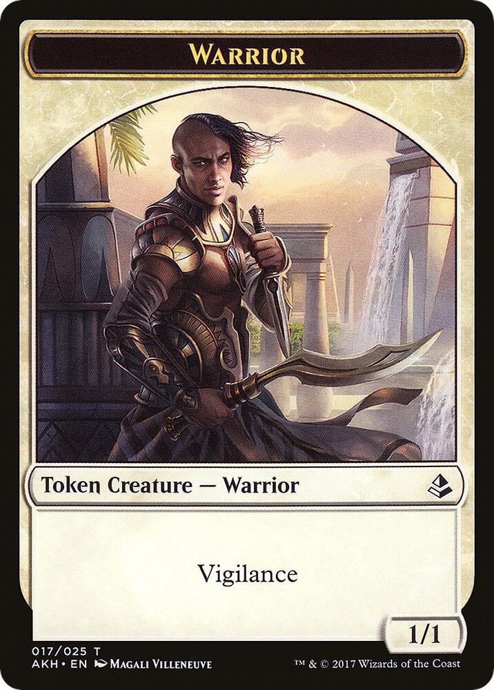 Warrior // Labyrinth Guardian Double-Sided Token 17 // 8 card from Amonkhet