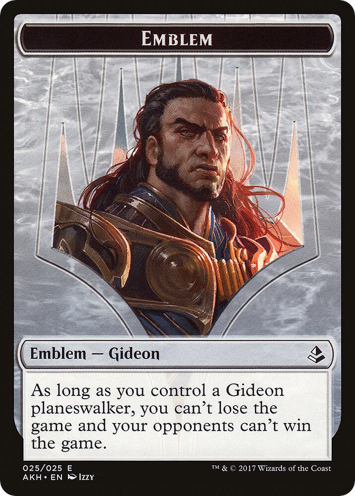 Emblem - Gideon of the Trials // Zombie Double-Sided Token 25 // 20 card from Amonkhet
