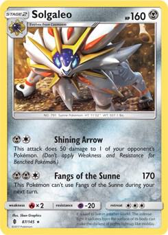 Solgaleo - 87/145 (SM Guardians Rising) 087/145 card from Deck Exclusives