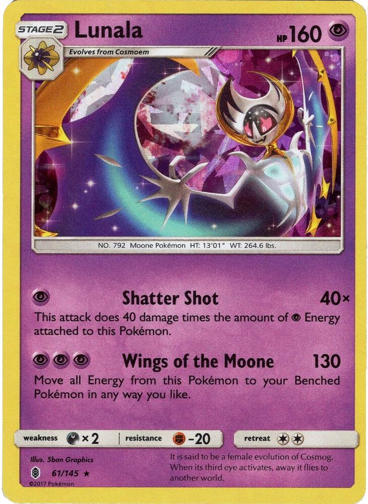 Lunala - 61/145 (Cracked Ice Holo) 061/145 card from Deck Exclusives