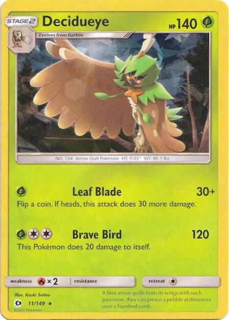 Decidueye (Cracked Ice Holo) 011/149 card from Deck Exclusives