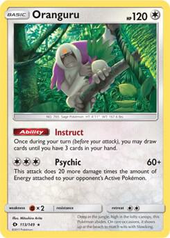 Oranguru (SM Base Set) 113/149 card from Deck Exclusives