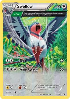 Swellow - 72/108 (XY Roaring Skies) 072/108 card from Deck Exclusives