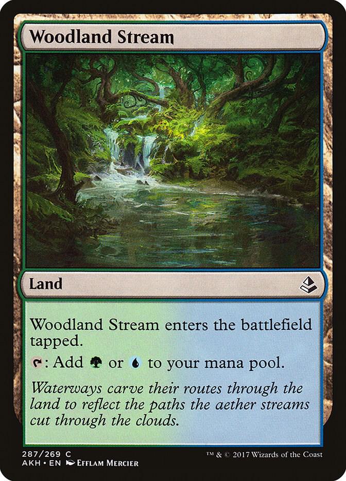 Woodland Stream 287 card from Amonkhet