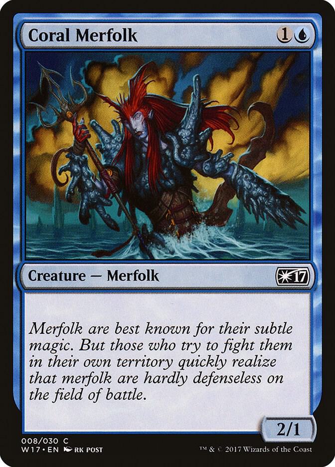Coral Merfolk 8 card from Welcome Deck 2017