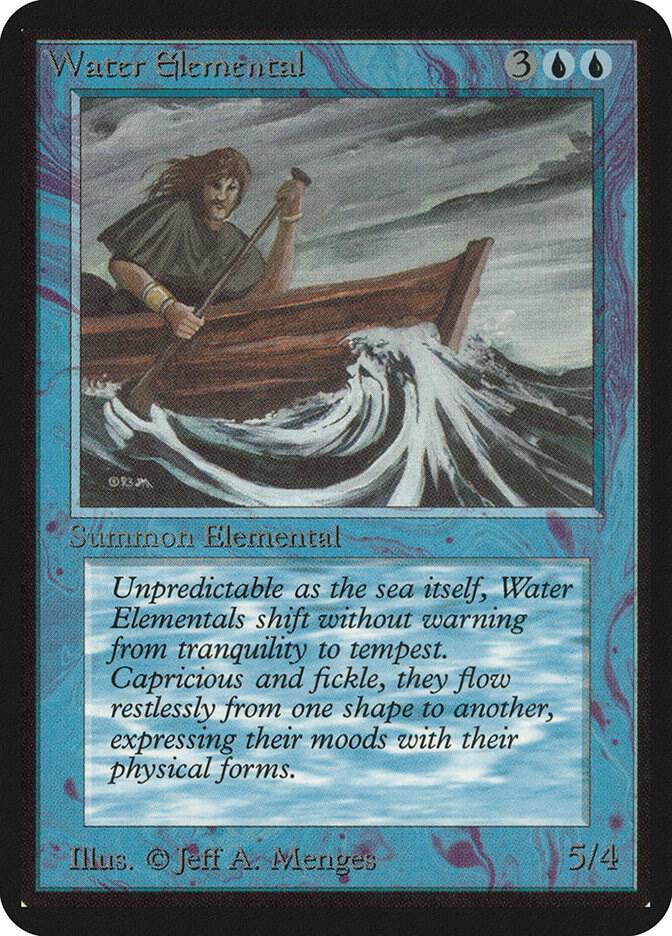 Water Elemental card from Alpha Edition