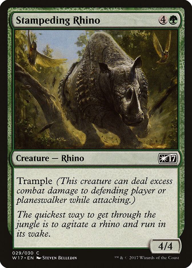 Stampeding Rhino 29 card from Welcome Deck 2017