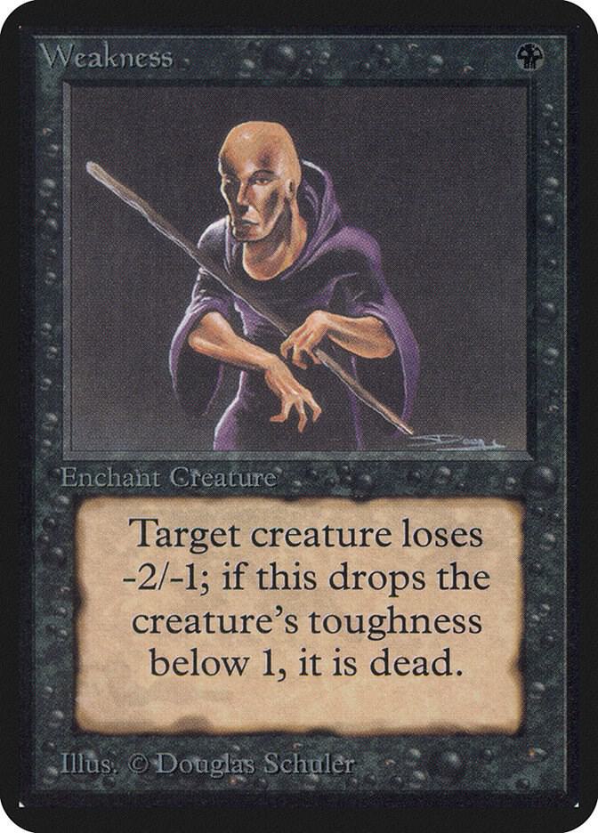 Weakness card from Alpha Edition