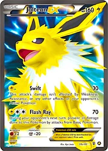 Jolteon EX - 28a/83 028a/083 card from Alternate Art Promos