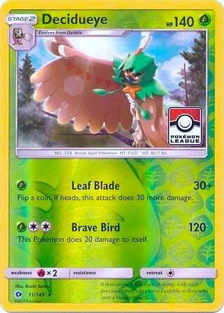 Decidueye - 11/149 (Pokemon League) 011/149 card from League & Championship Cards